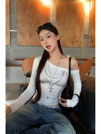 white off-shoulder top