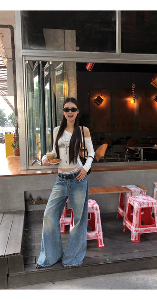 white off-shoulder top