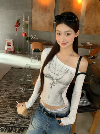 white off-shoulder top