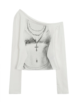 white off-shoulder top