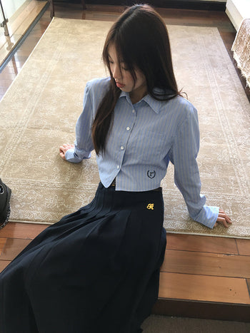striped French shirt tops