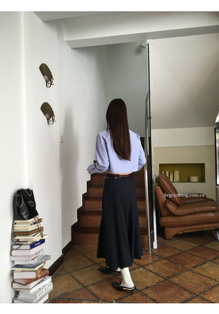 striped French shirt tops