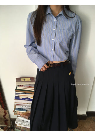 striped French shirt tops