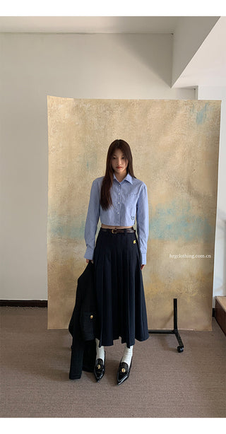 striped French shirt tops