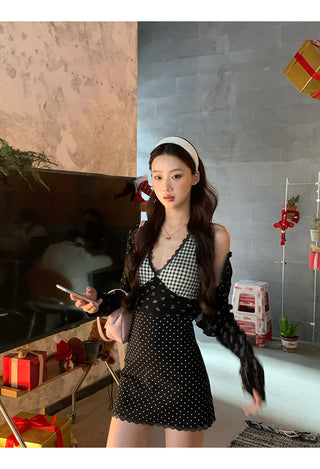 black knitted dress 01