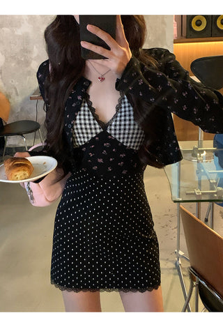 black knitted dress 01