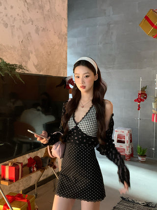black knitted dress 01