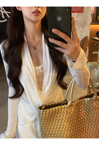 white lace long top 02