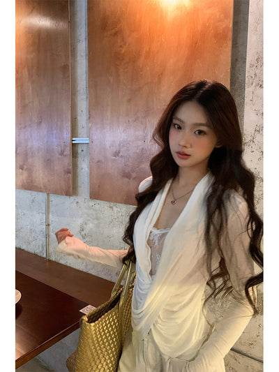 white lace long top 02