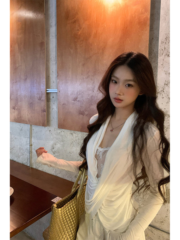 white lace long top 02