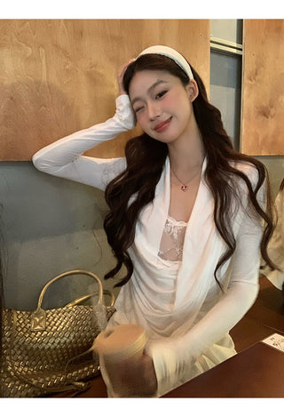 white lace long top 02