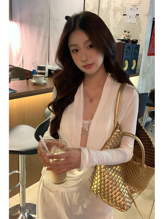 white lace long top 02