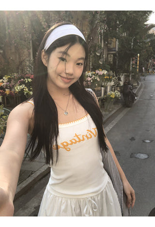 white Korean camisole 01