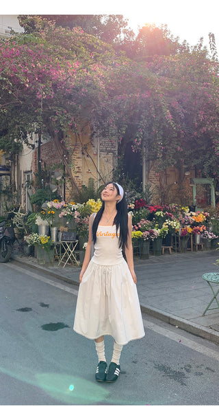 white Korean camisole 01