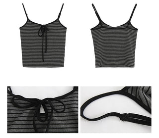 gray striped set
