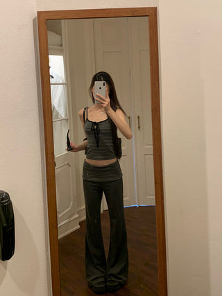 gray striped set