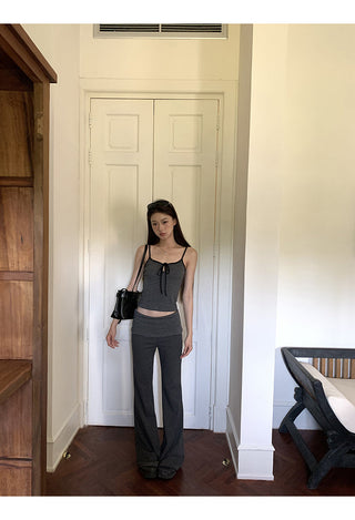gray striped set
