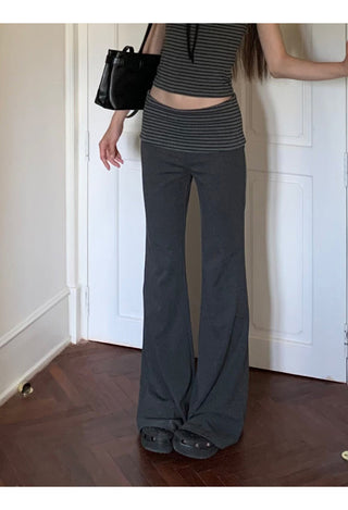gray striped set