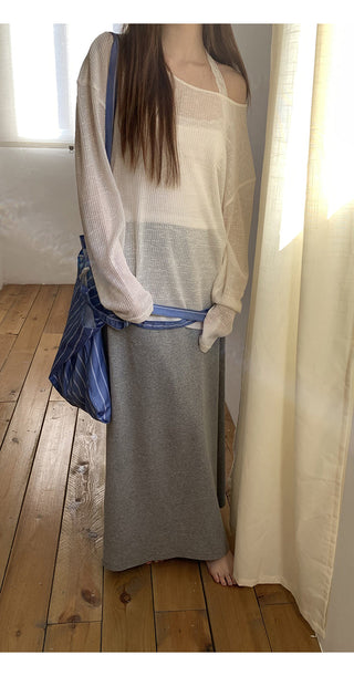 gray hip skirt