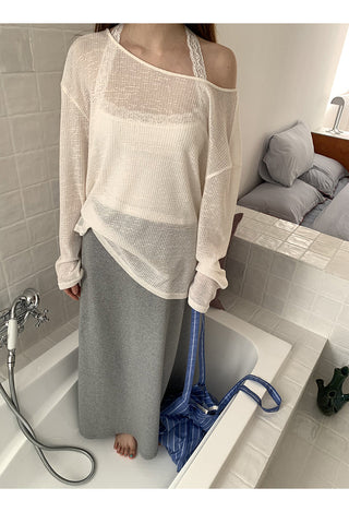 gray hip skirt