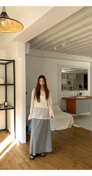 gray hip skirt