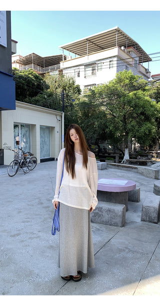 gray hip skirt