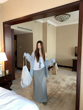 gray hip skirt