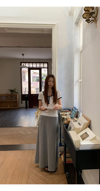 gray hip skirt
