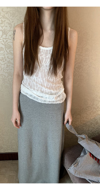 gray hip skirt