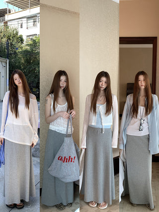 gray hip skirt