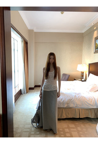 gray hip skirt