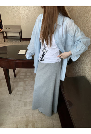 gray hip skirt