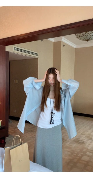 gray hip skirt