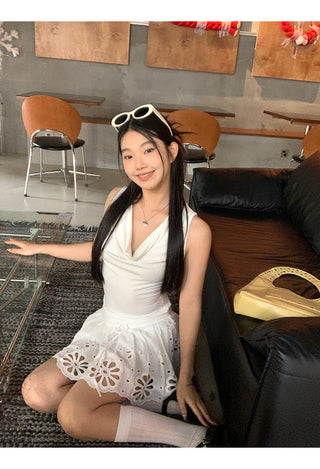 white French camisole tops