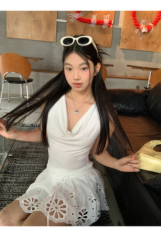 white French camisole tops
