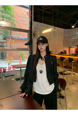 black short coat jacket