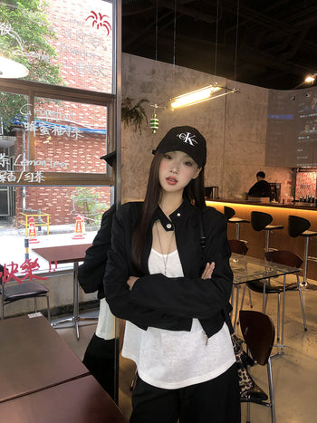 black short coat jacket