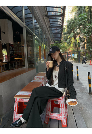 black short coat jacket