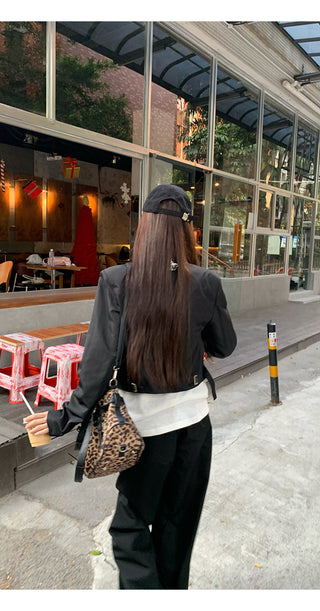 black short coat jacket