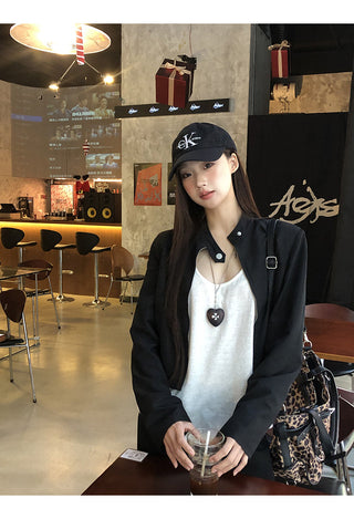 black short coat jacket