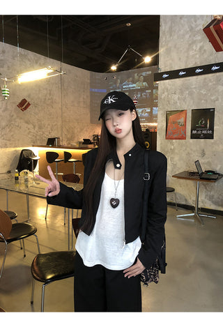 black short coat jacket