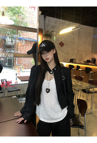 black short coat jacket