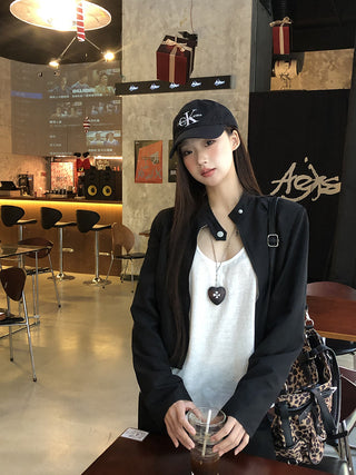 black short coat jacket