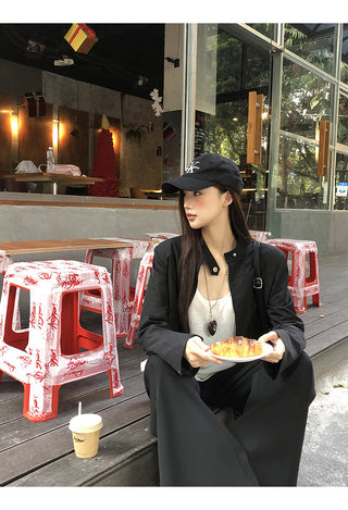black short coat jacket
