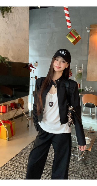 black short coat jacket