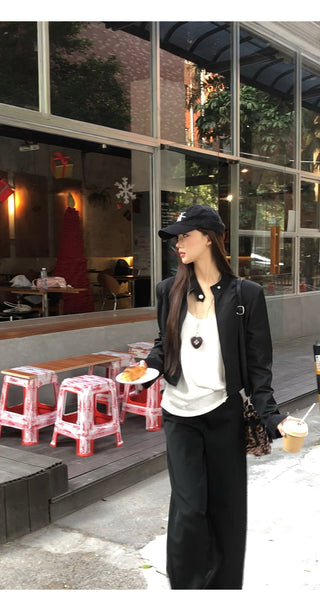 black short coat jacket
