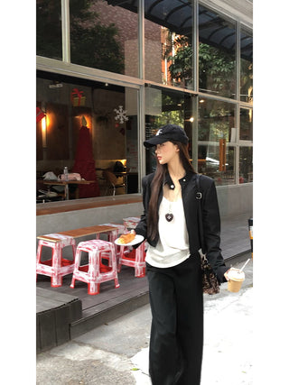 black short coat jacket