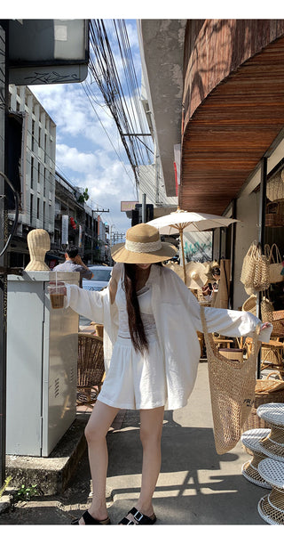 white French shirt set