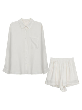 white French shirt set