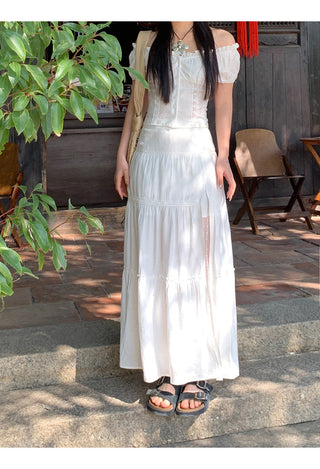 white sheath cake dress